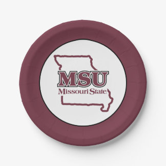 MSU State Love Paper Plates