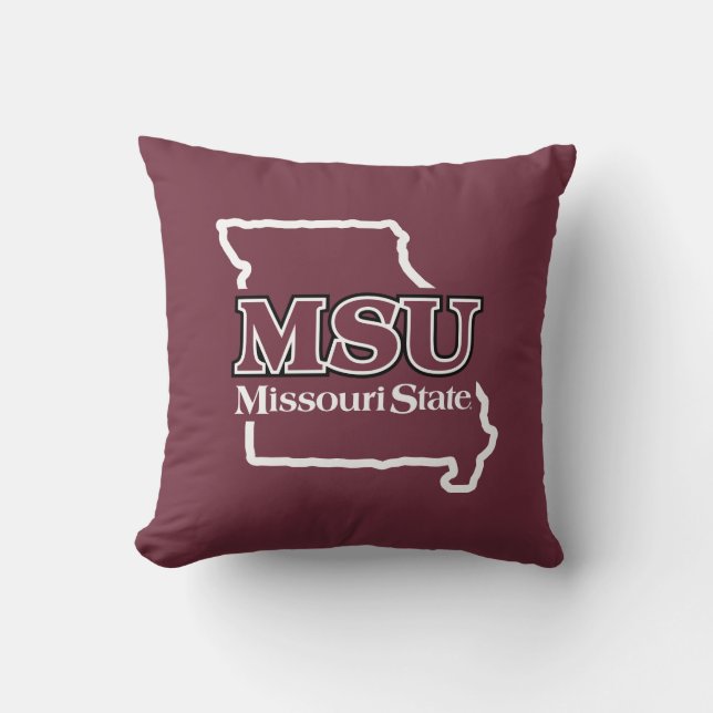 MSU State Love Throw Pillow (Front)