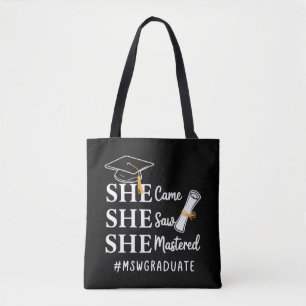 MSW Master’s Degree Master of Social Work Graduate Tote Bag