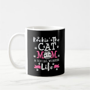 MSW Social Work Cat Mom Graduation Gift Coffee Mug