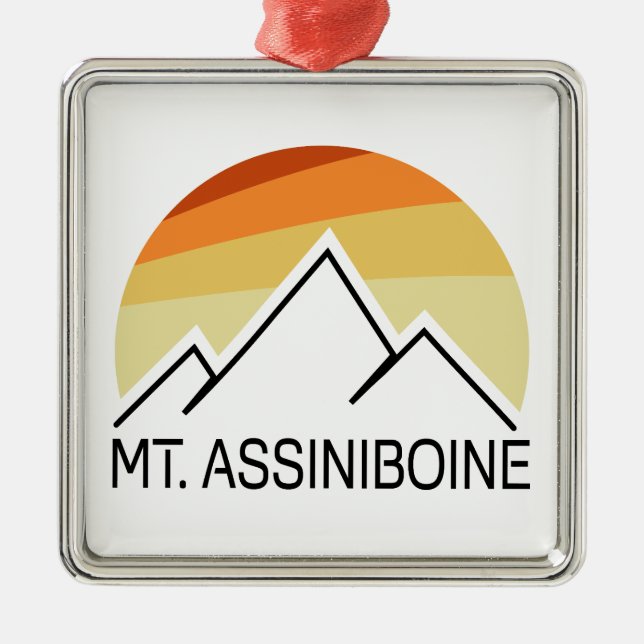 Mt. Assiniboine Retro Metal Ornament (Front)