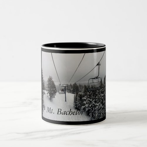 Mt Bachelor lift Mt Bachelor Two_Tone Coffee Mug