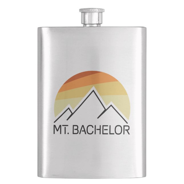 Mt. Bachelor Oregon Retro Flask (Front)