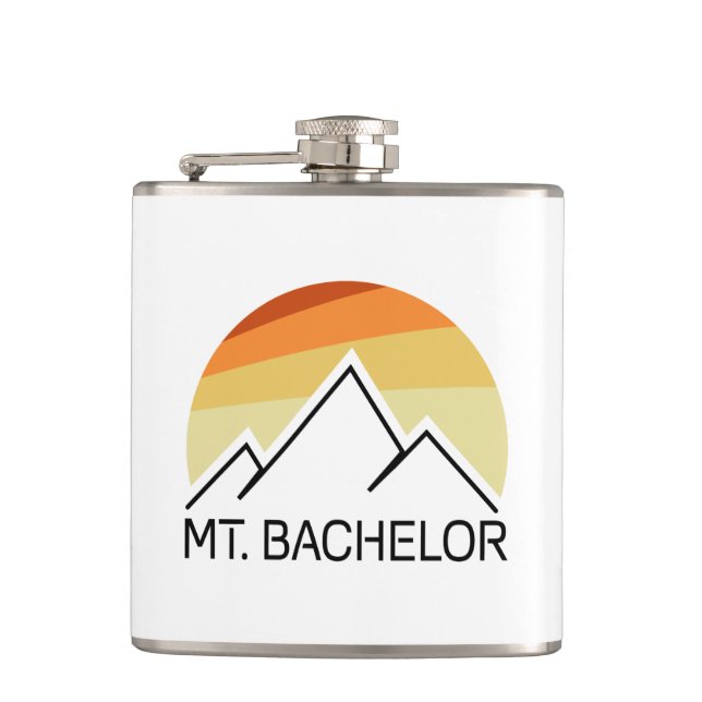 Mt. Bachelor Oregon Retro Flask (Front)