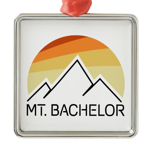 Mt. Bachelor Oregon Retro Metal Ornament
