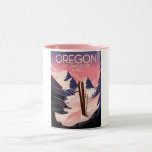 Mt.bachelor Oregon Ski Travel Poster Two-tone Coffee Mug at Zazzle