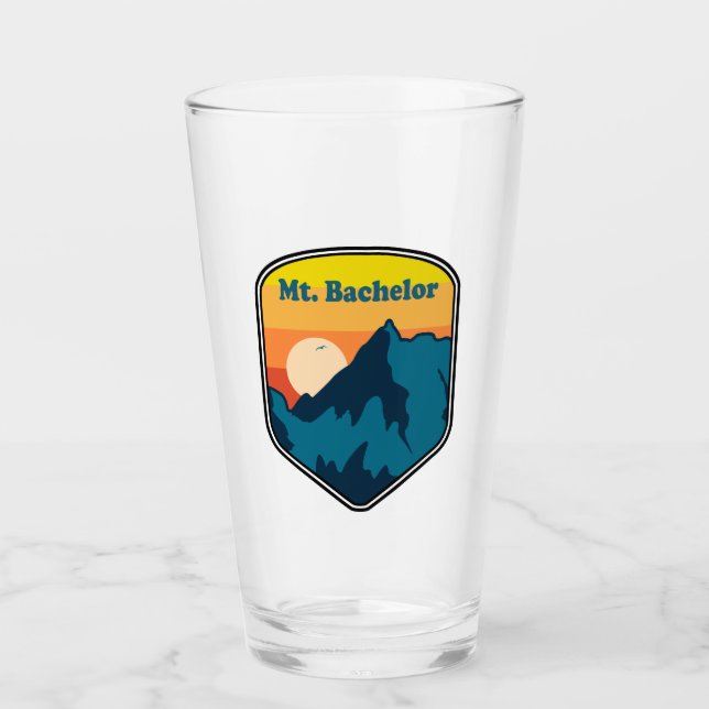 Mt. Bachelor Oregon Sunrise Glass (Front)