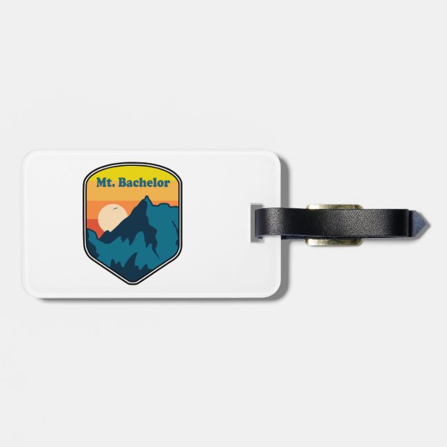 Mt. Bachelor Oregon Sunrise Luggage Tag (Back Horizontal)