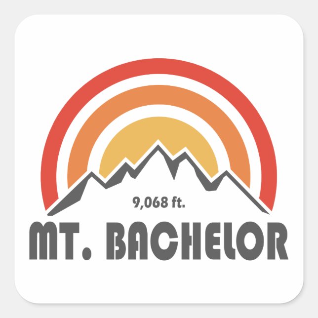 Mt. Bachelor Square Sticker (Front)