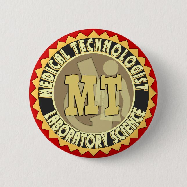 MT BADGE MEDICAL TECHNOLOGIST - LABORATORY BUTTON (Front)