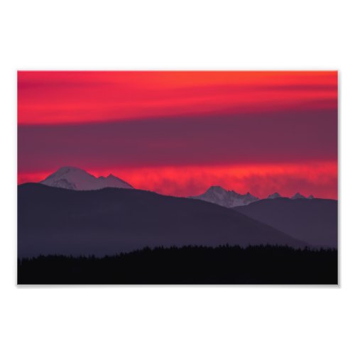Mt Baker Beautiful Sunrise Pacific Northwest Photo Print