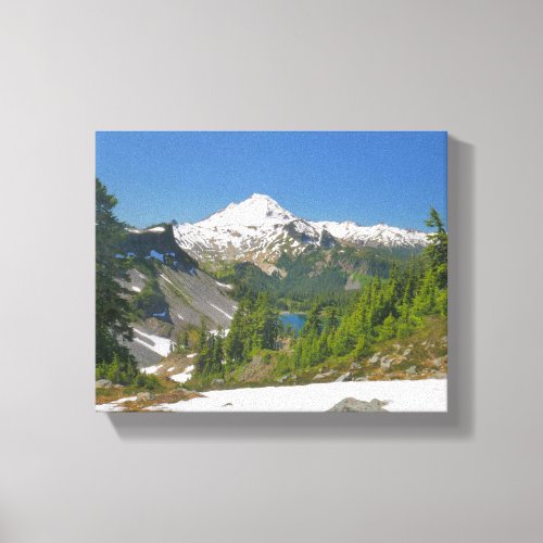 Mt Baker Cascade Mountains Scenic Photo Canvas Print