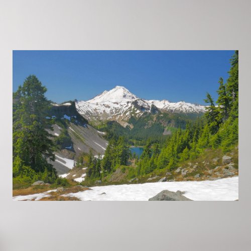Mt Baker Forest and Alpine Lake Photo Poster