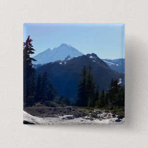 Mt. Baker from Artist Point. Pinback Button