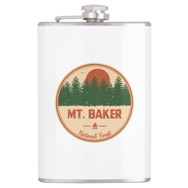 Mt. Baker National Forest Flask (Front)