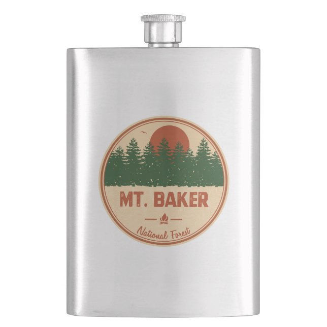 Mt. Baker National Forest Flask (Front)