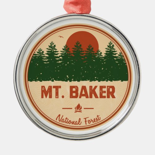 Mt Baker National Forest Metal Ornament