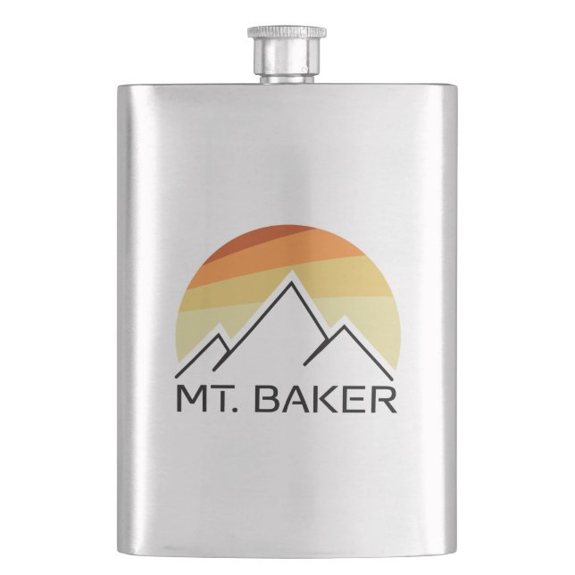 Mt. Baker Retro Flask (Front)