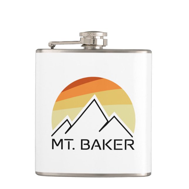 Mt. Baker Retro Flask (Front)