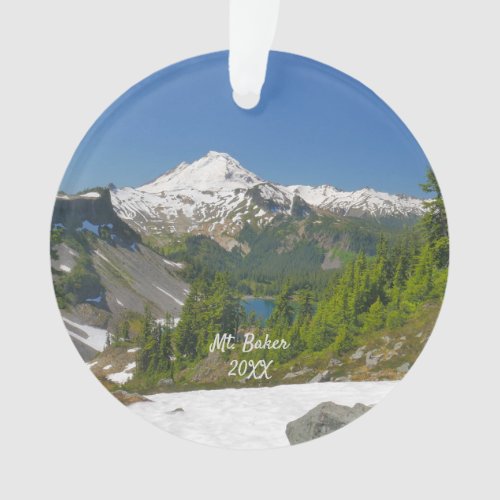 Mt Baker Scenic Photo Acrylic Ornament