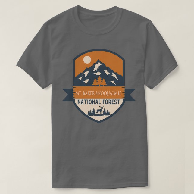 Mt Baker snoqualmie national forest 2 T-Shirt (Design Front)