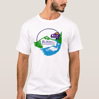 Mt Baker - Snoqualmie National Forest Logo T-shirt by Dozzle at Zazzle