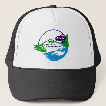 Mt Baker - Snoqualmie National Forest Logo Trucker Hat by Dozzle at Zazzle