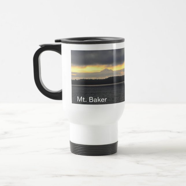 Mt. Baker Volcano Travel Mug (Left)
