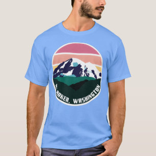 Mt Baker Washington National Park Badge T-Shirt