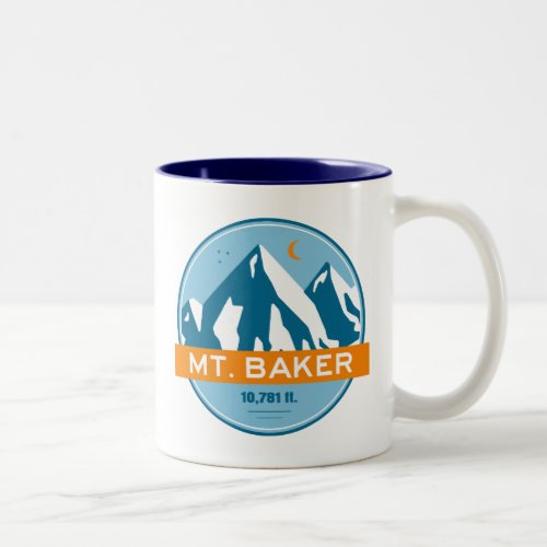 Mt Baker Washington Stars Moon Two_Tone Coffee Mug
