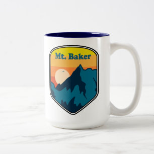 Mt. Baker Washington Sunrise Two-Tone Coffee Mug