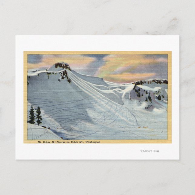Mt. Baker, Washington - View of Mt. Baker Ski Postcard (Front)