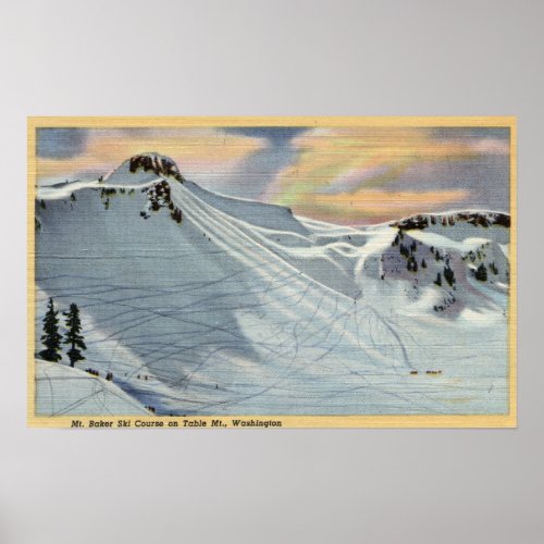 Mt Baker Washington _ View of Mt Baker Ski Poster