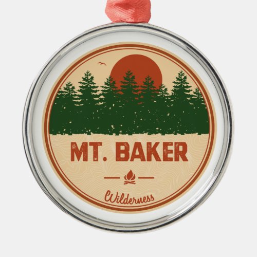 Mt Baker Wilderness Metal Ornament