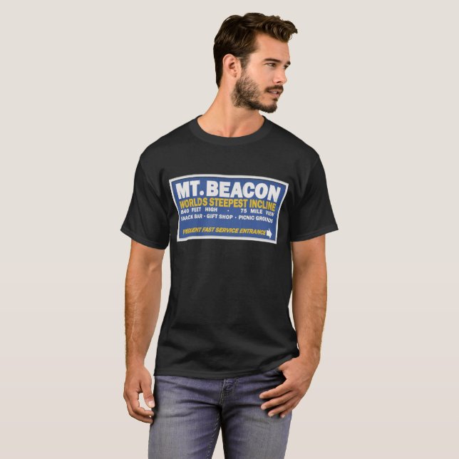 Mt. Beacon - Beacon NY Incline Throwback T-Shirt (Front Full)