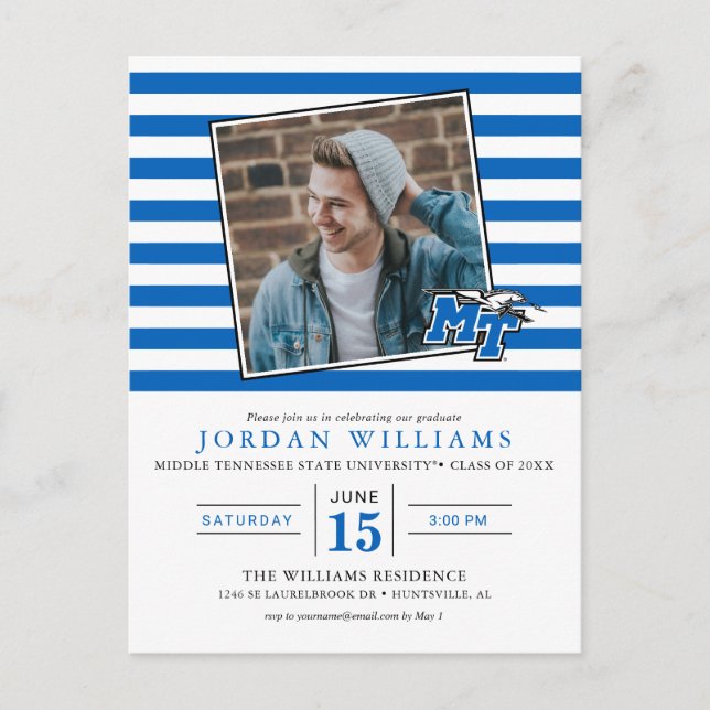 MT Blue Raiders Announcement Postcard (Front)