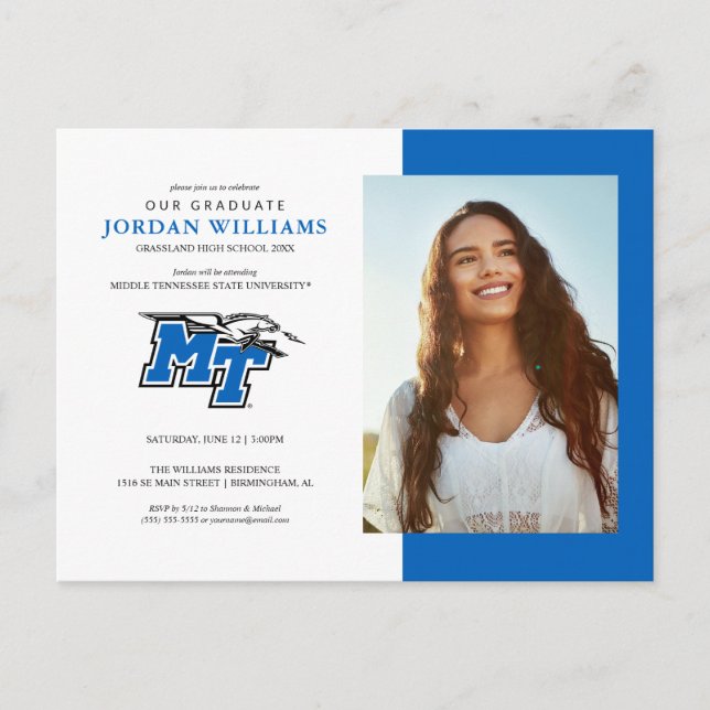 MT Blue Raiders Announcement Postcard (Front)