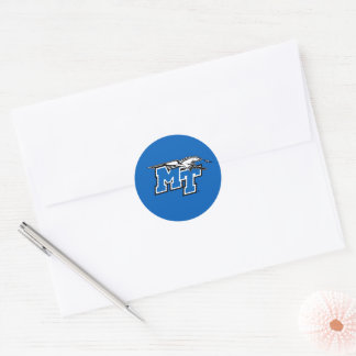 MT Blue Raiders Classic Round Sticker