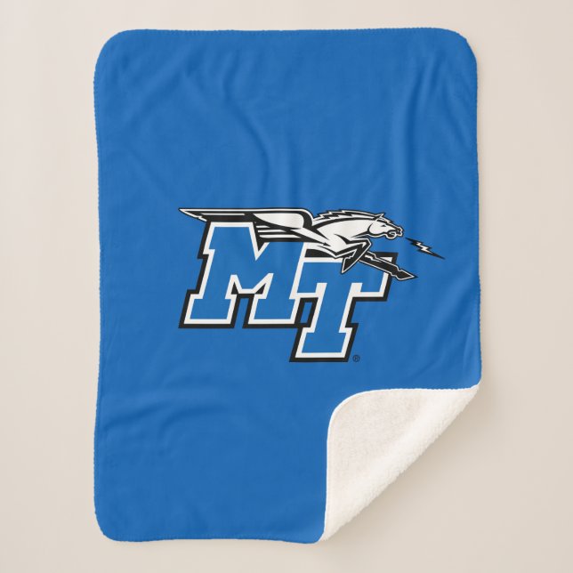 MT Blue Raiders Sherpa Blanket (Front)