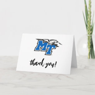 MT Blue Raiders Thank You Card