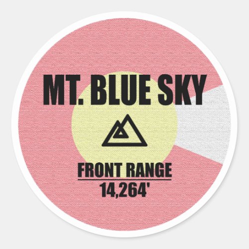 Mt Blue Sky Colorado Classic Round Sticker