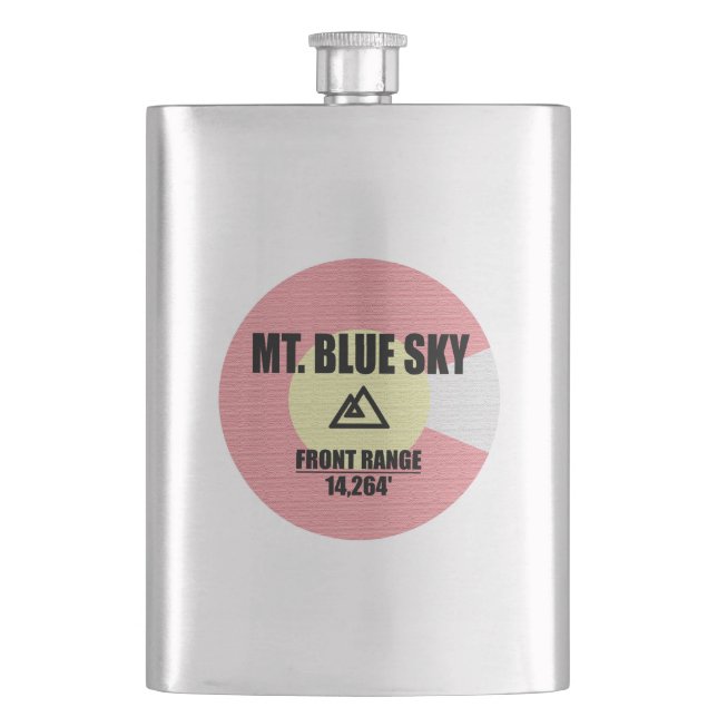 Mt. Blue Sky Colorado Flask (Front)