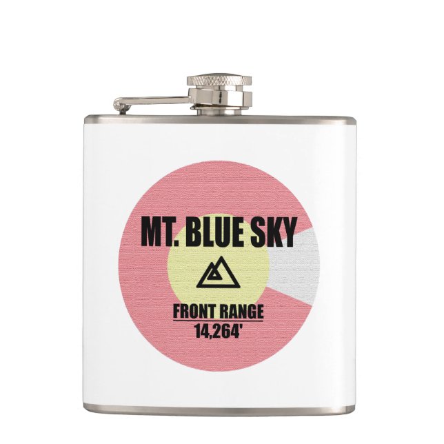 Mt. Blue Sky Colorado Flask (Front)