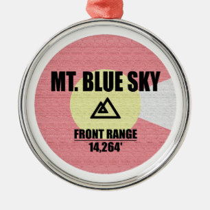 Mt. Blue Sky Colorado Metal Ornament