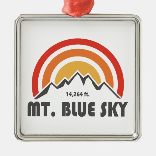 Mt Blue Sky Colorado Metal Ornament