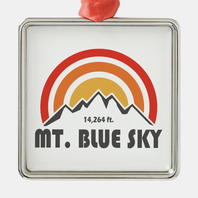 Mt. Blue Sky Colorado Metal Ornament (Front)