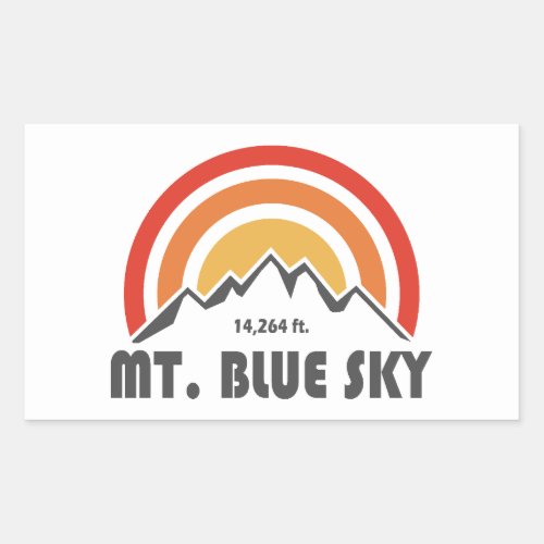 Mt Blue Sky Colorado Rectangular Sticker