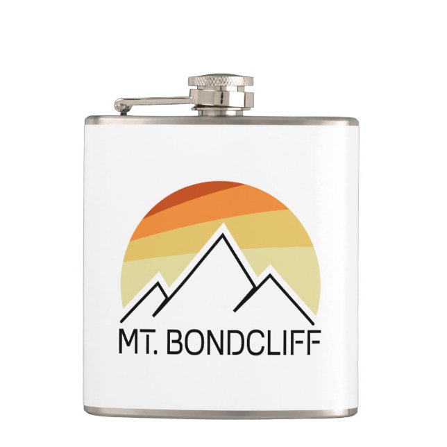 Mt. Bondcliff New Hampshire Retro Flask (Front)