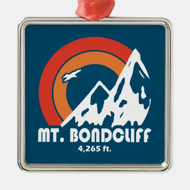 Mt. Bondcliff New Hampshire Sun Eagle Metal Ornament (Front)