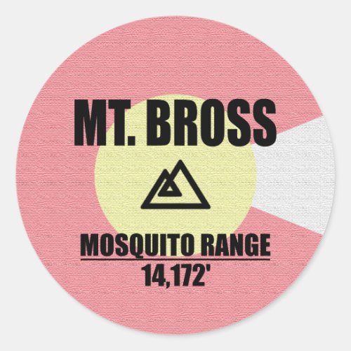 Mt Bross Classic Round Sticker